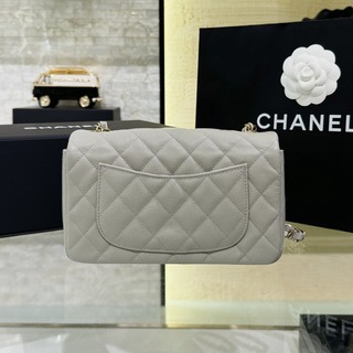 CHANEL Classic Flap 20cm Gray - high-quality designer bag dupe