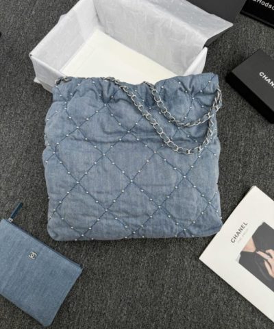 CHANEL 22 Medium Handbag Denim - top-grade luxury bag dupe