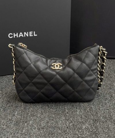 CHANEL 24p Dumpling Bag Black