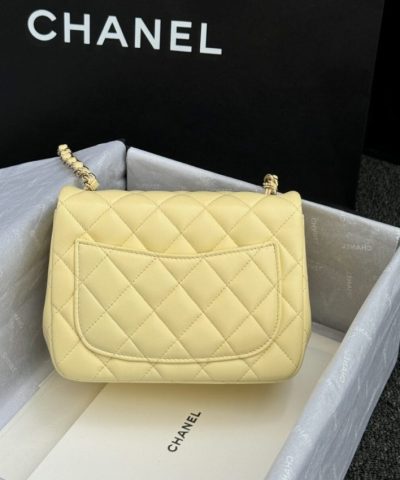 CHANEL Classic Flap 17cm Yellow