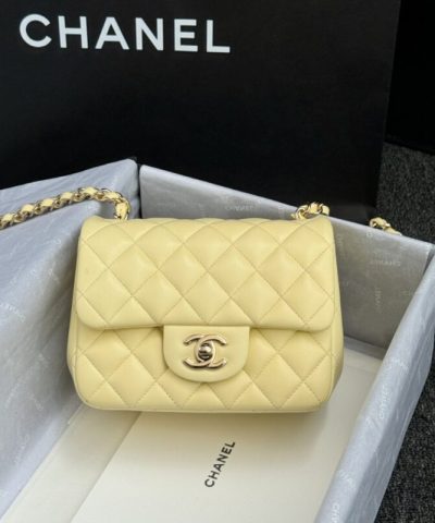 CHANEL Classic Flap 17cm Yellow - premium superclone handbag