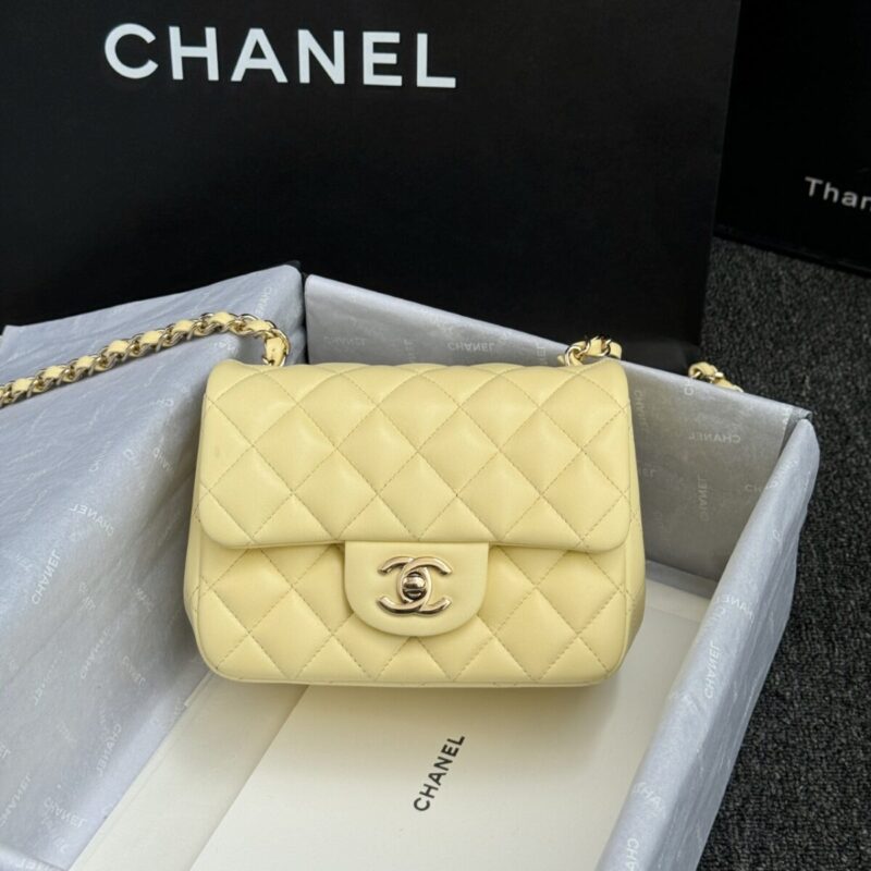 CHANEL Classic Flap 17cm Yellow - premium superclone handbag