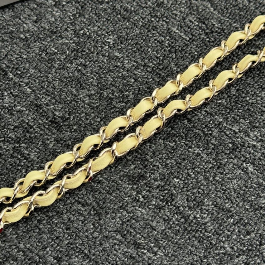 CHANEL Classic Flap 17cm Yellow - 1:1 premium replica handbag