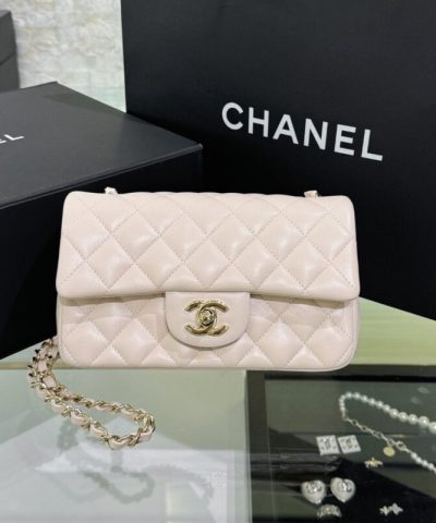 CHANEL Classic Flap 20cm Beige - designer handbag clone