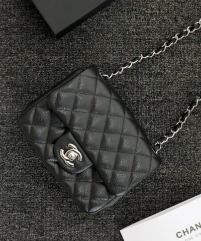 CHANEL Classic Flap 17cm Silver - 1:1 premium replica handbag