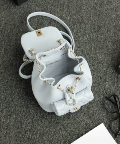 CHANEL 23A Backpack Small Light Blue - designer handbag clone