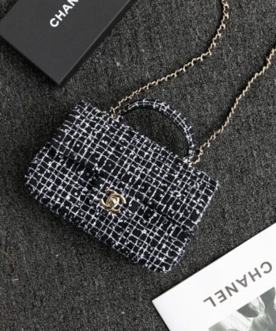 CHANEL 24p Tweed Black and White - high-end replica designer purse