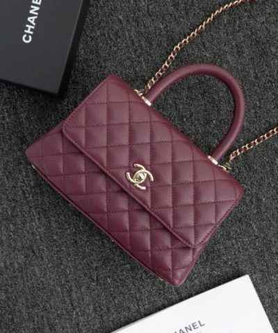 CHANEL 23P Coco Burgundy - premium superclone handbag