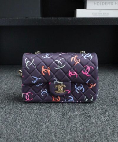 CHANEL 24s Graffiti Classic Flap Mini - affordable luxury replica bag