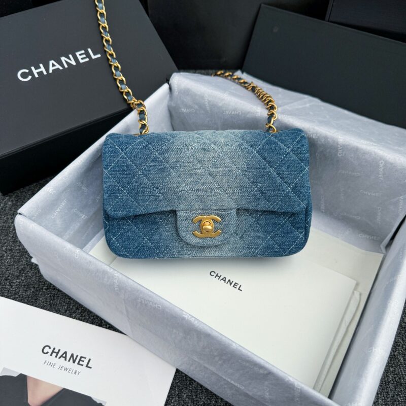 CHANEL Classic Flap 20cm Denim - high-end replica designer purse