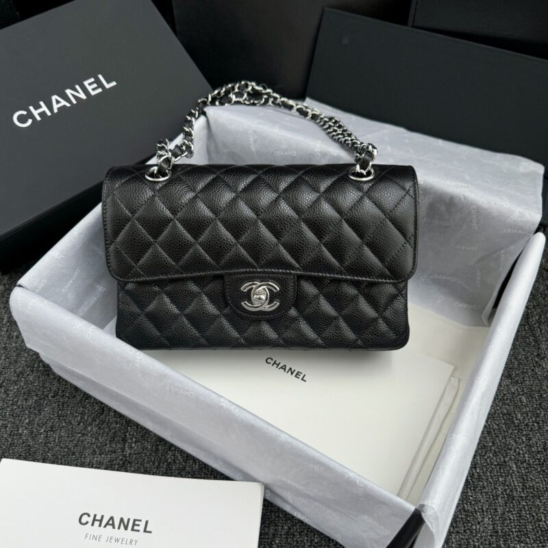 CHANEL Classic Flap 23cm Black Silver - high-end replica designer purse