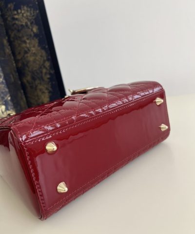 Replica Lady Dior Patent Red Abc