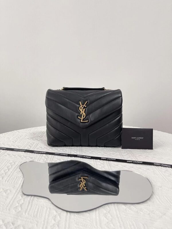 Replica YSL Loulou Small Black - top-grade luxury bag dupe