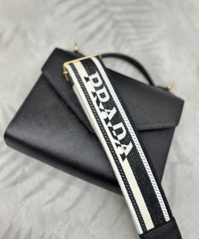 Replica Prada Saffiano Black Envelope - top-grade luxury bag dupe