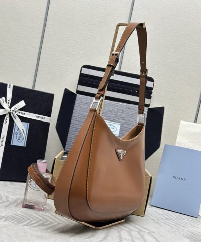 Replica Prada Cleo Brushed Brown Bag