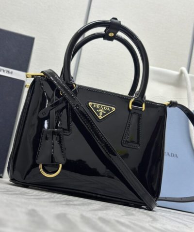Replica Prada Galleria Black Patent