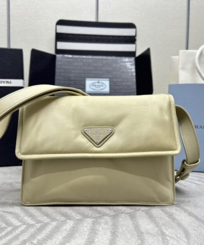 Replica Prada Re – Nylon Shoulder Bag Milk Tea