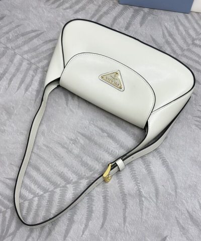 Replica Prada Small Shoulder Bag White - high-end replica designer purse