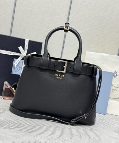 Replica Prada Black Buckle - top-grade luxury bag dupe