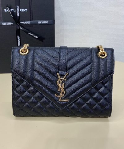 Replica YSL Envelope Crossbody Black
