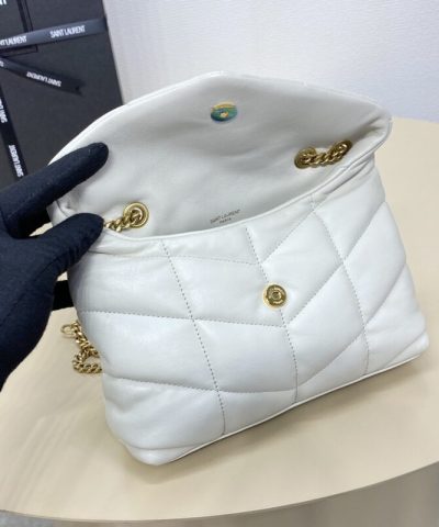 Replica YSL Loulou White Puffer - high-end replica designer purse