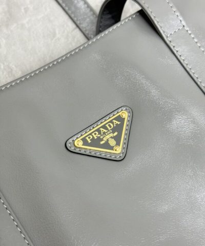 Replica Prada Antique Nappa Tote Grey - affordable luxury replica bag