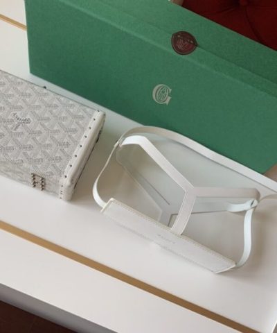 Replica Goyard Minaudière Trunk Bag White - affordable luxury replica bag