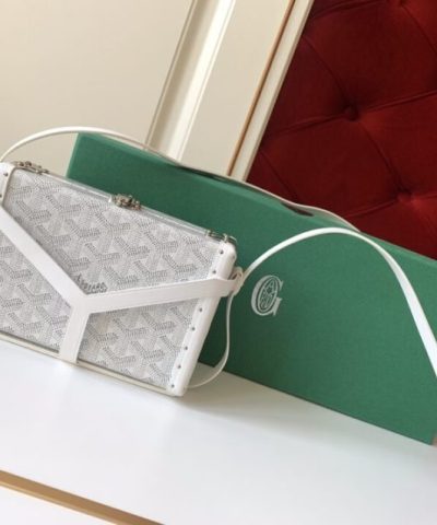 Replica Goyard Minaudière Trunk Bag White - 1:1 premium replica handbag
