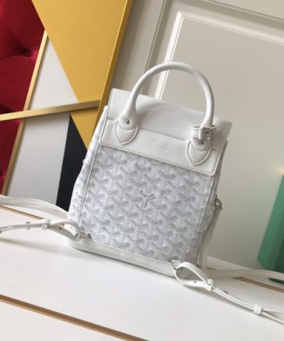 Replica Goyard Alpi Mini Backpack White - affordable luxury replica bag