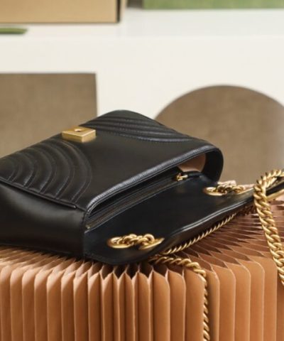 Replica Gucci Marmont Medium Black - top-grade luxury bag dupe