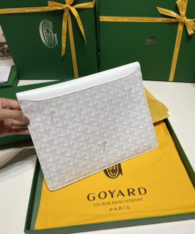 Replica Goyard Camond Pouch White