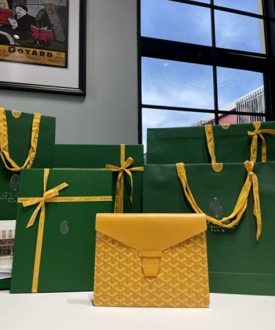 Replica Goyard Camond Pouch Yellow