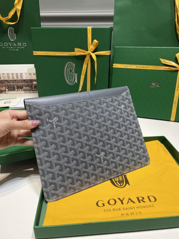 Replica Goyard Camond Pouch Grey - affordable luxury replica bag