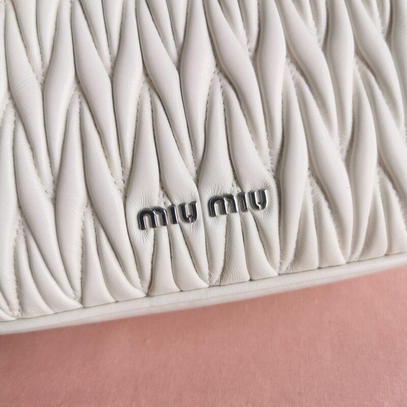 Replica Miu Miu Matelassé Pearl White