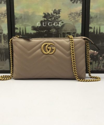 Replica Gucci Marmont Matelasse Wallet On Chain Beige