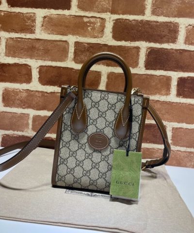 Replica Gucci Ophidia Mini Tote Bag Beige - top-grade luxury bag dupe