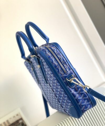 Replica Goyard Ambassade Briefcase Blue - 1:1 premium replica handbag