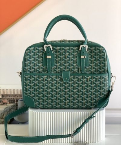 Replica Goyard Ambassade Briefcase Green - 1:1 premium replica handbag