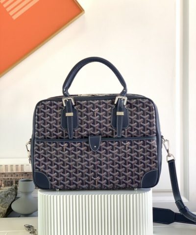 Replica Goyard Ambassade Briefcase Dark Blue