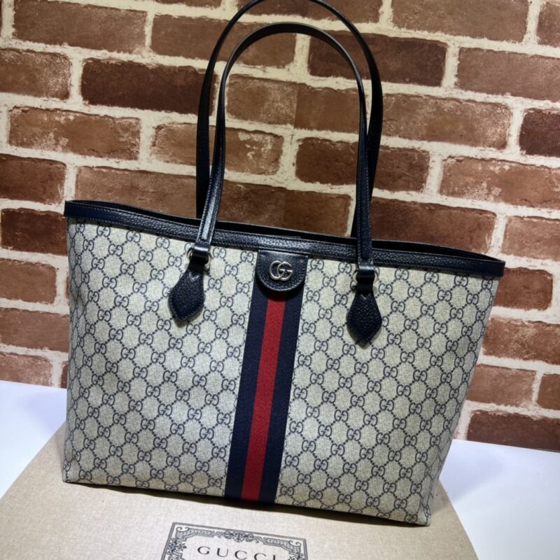 Replica Gucci Ophidia Medium Tote Black - top-grade luxury bag dupe