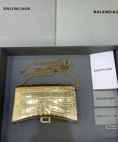Replica Balenciaga Hourglass On Chain Gold - high-quality designer bag dupe