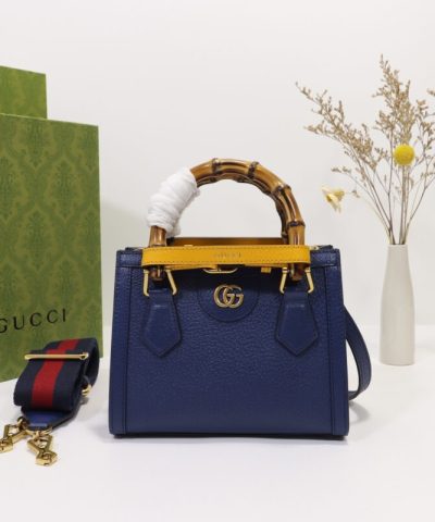Replica Gucci Diana Small Tote Blue - high-end replica designer purse