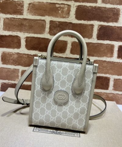 Replica Gucci Ophidia Mini Tote Bag White - top-grade luxury bag dupe