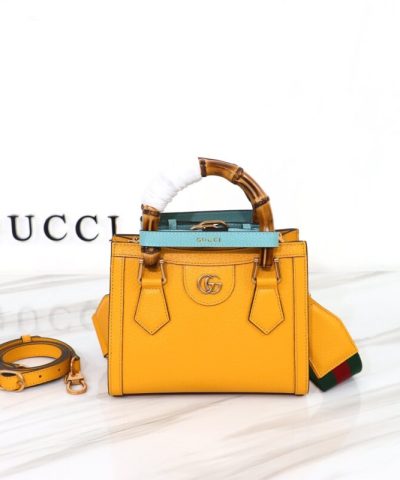 Replica Gucci Diana Small Tote Yellow - top-grade luxury bag dupe