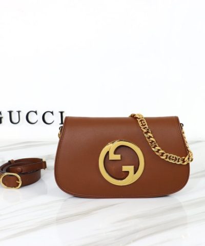 Replica Gucci Blondie Leather Brown - premium superclone handbag