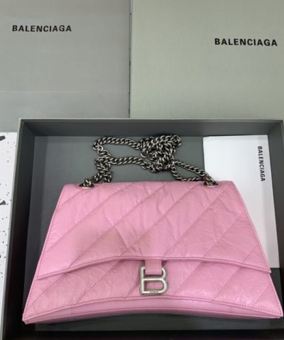 Replica Balenciaga Crush Large Pink - affordable luxury replica bag