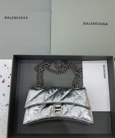 Replica Balenciaga Crush Small Silver - top-grade luxury bag dupe