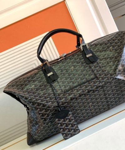 Replica Goyard Bowling 55 Bag Black Brown - affordable luxury replica bag