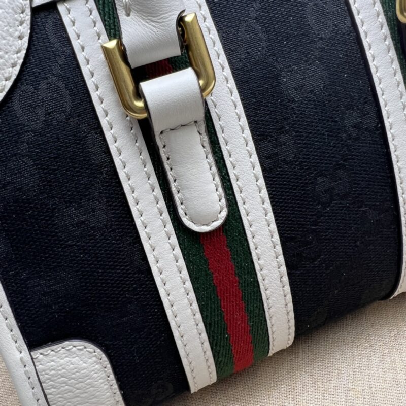 Replica Gucci Gucci Bauletto Top Handle White Black - 1:1 premium replica handbag