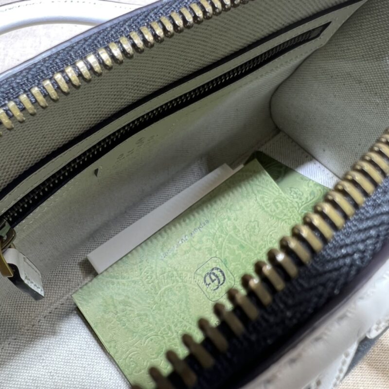 Replica Gucci Gucci Bauletto Top Handle White Black
